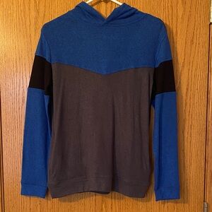 Runway Blue & Gray Colorblock Hoodie Boys